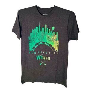 WICKED The Musical BROADWAY SHOW UNISEX  New York City CLOCK T-SHIRT Size Medium
